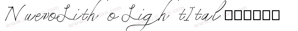 NuevoLitho LightItal字体转换